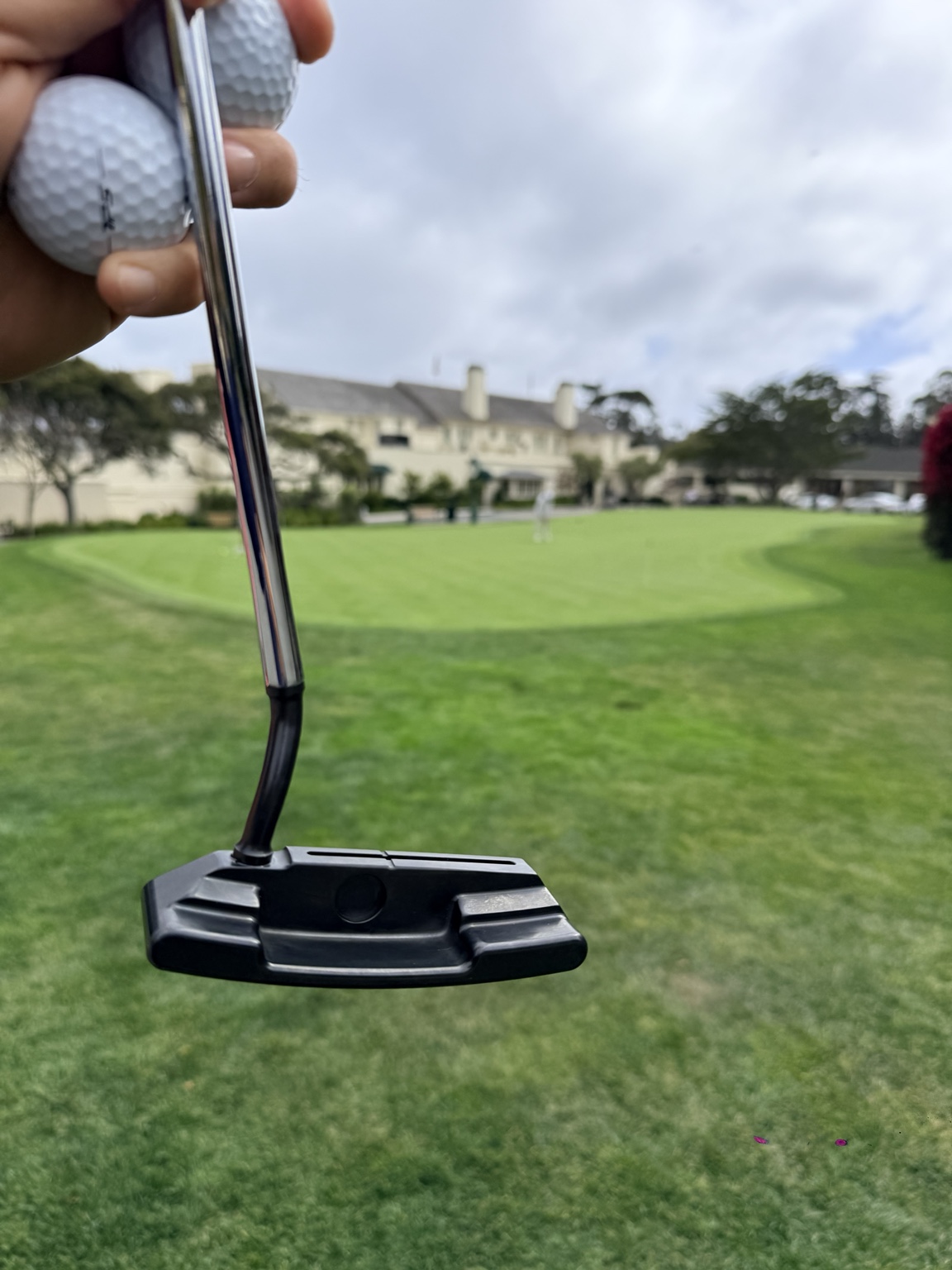 Bent putter on course
